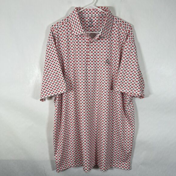Rhoback The Chesapeake Golf Polo Shirt Mens Size 2XL Maryland Crabs Football AOP - Picture 2 of 10